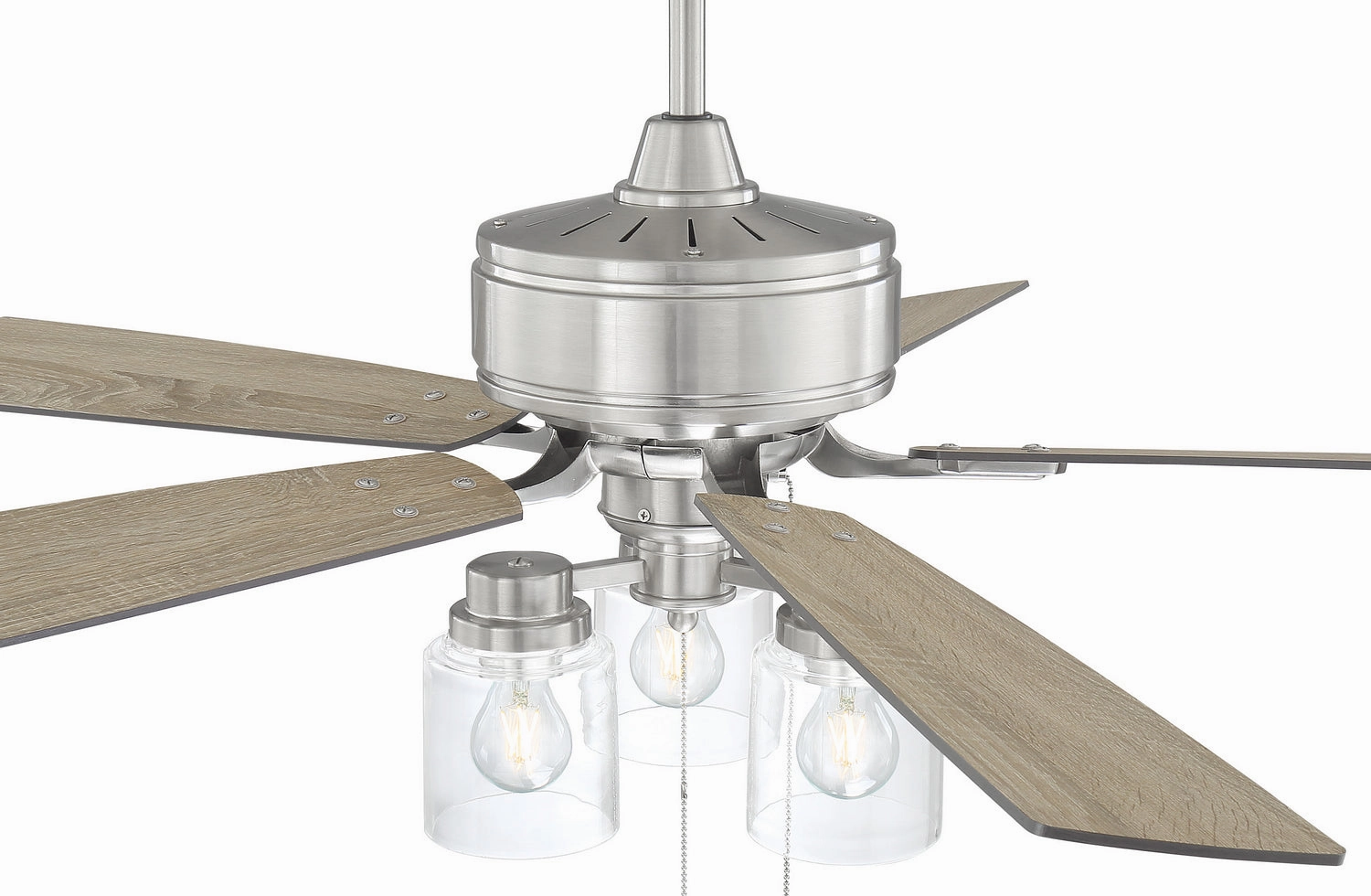 Craftmade Kate 52" Indoor Pull Chain Ceiling Fan with 3 Glass Lights