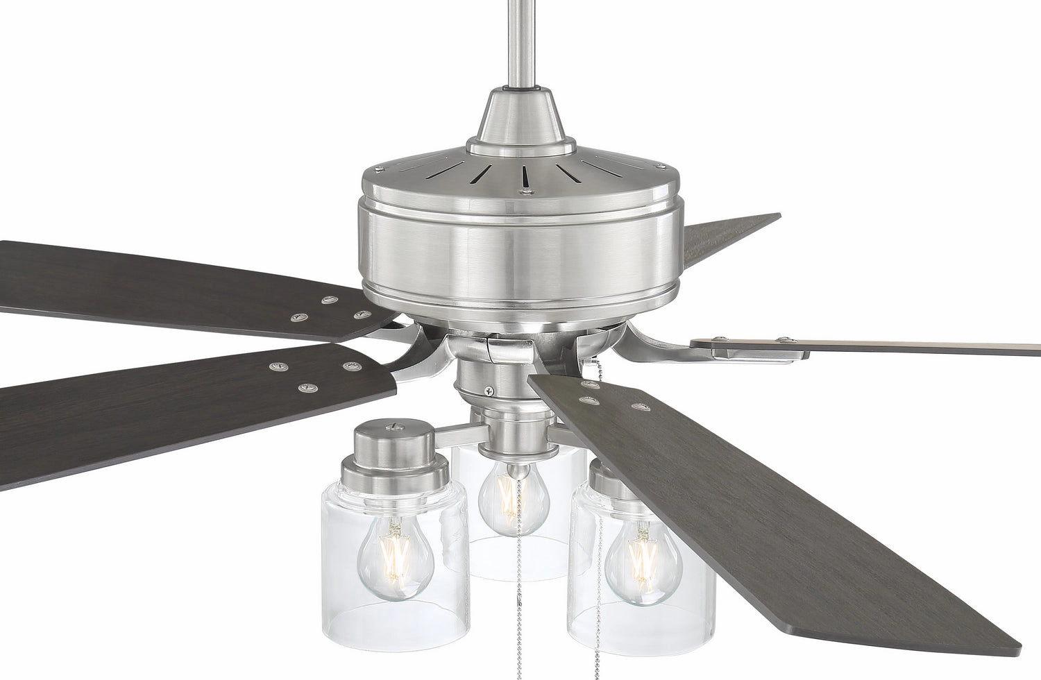 Craftmade Kate 52" Indoor Pull Chain Ceiling Fan with 3 Glass Lights