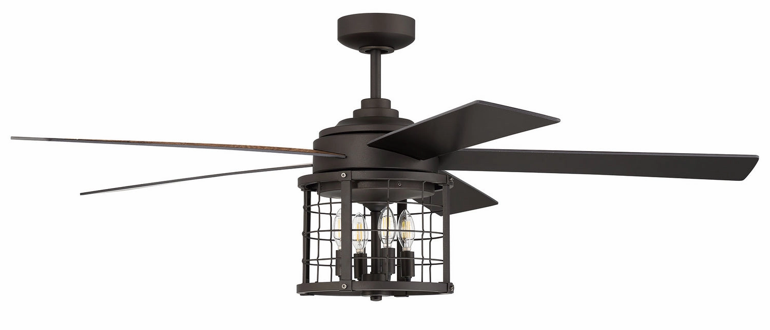 Craftmade Nicolas 56" Ceiling Fan with LED and Wall and Remote Control Ceiling fan with adjustable speed settings