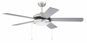 Craftmade Nikia 52" Indoor/Outdoor Pull Chain Ceiling Fan with Dimmable LED Light Ceiling fan with adjustable speed settings