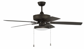 Craftmade Outdoor Pro Plus 119 52" Pull Chain Ceiling Fan with Slim 18W LED Ceiling fan with adjustable speed settings
