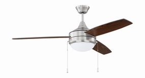 Craftmade Phaze 3 Blade 52" Pull Chain Ceiling Fan with LED Light Ceiling fan with adjustable speed settings