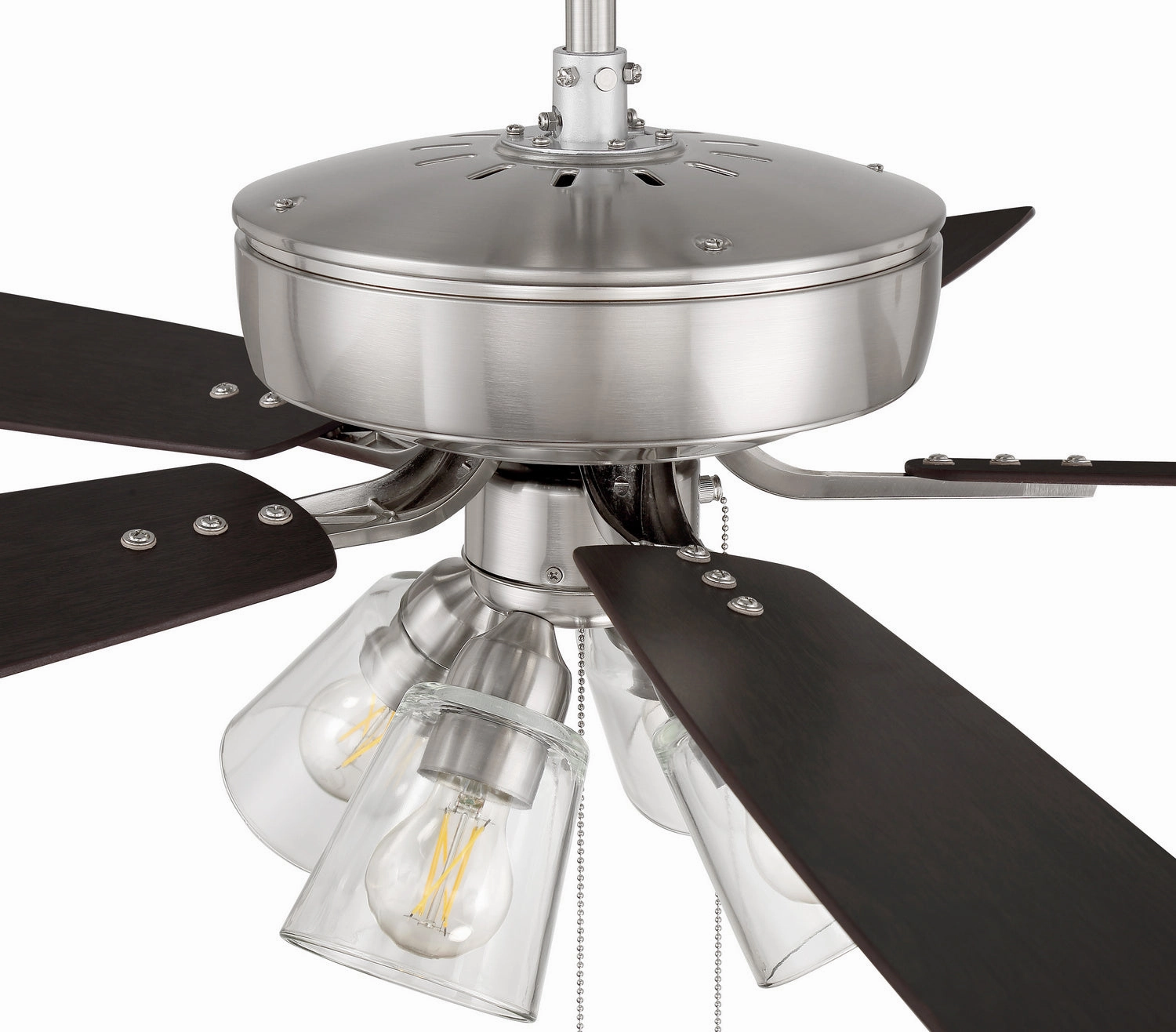 Craftmade Pro Plus 104 52" Pull Chain Clear Ceiling Fan with 4 Light LED Kit