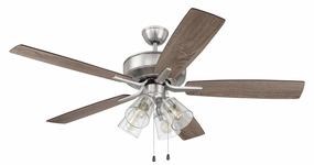 Craftmade Pro Plus 104 52" Pull Chain Clear Ceiling Fan with 4 Light LED Kit Ceiling fan with adjustable speed settings