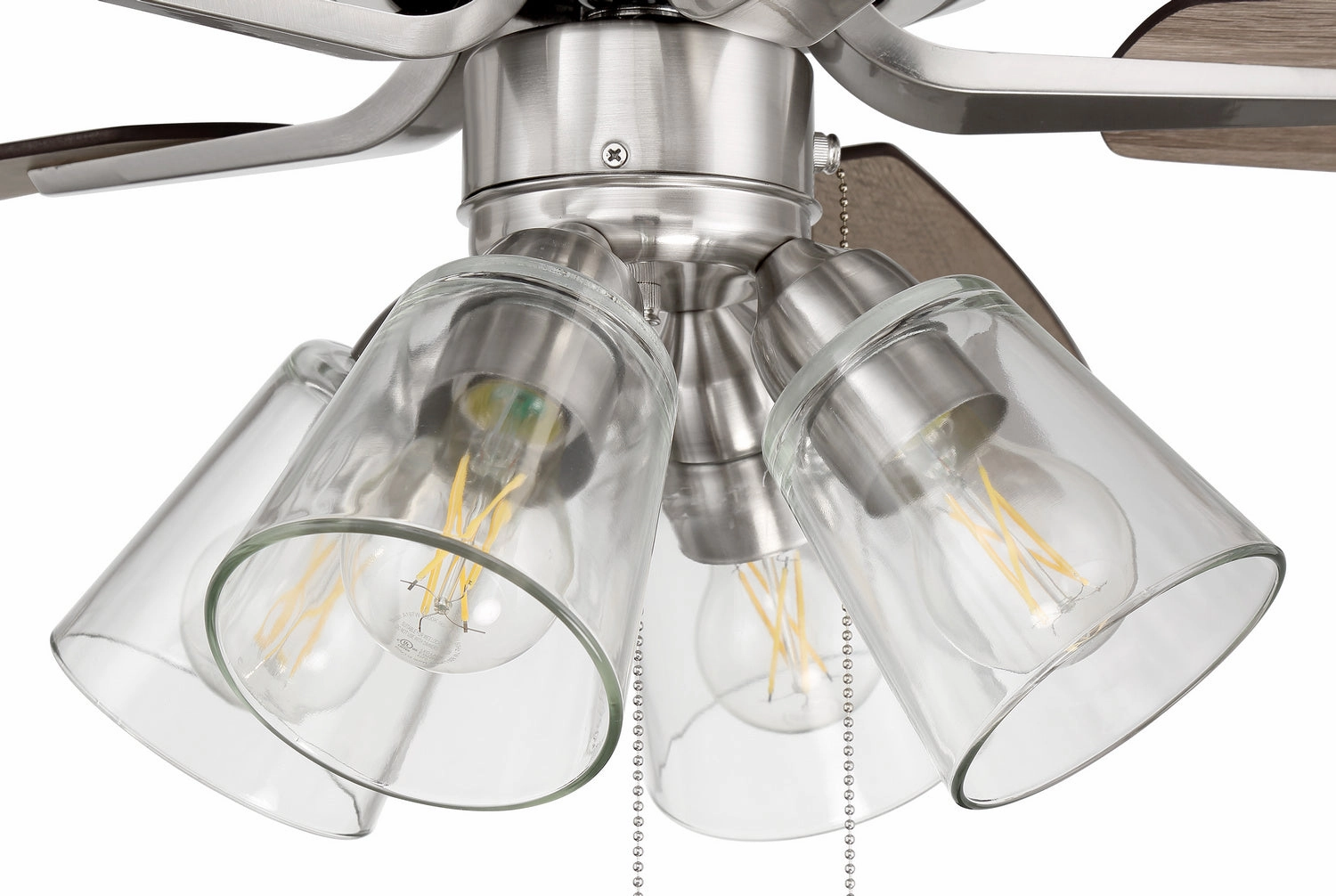Craftmade Pro Plus 104 52" Pull Chain Clear Ceiling Fan with 4 Light LED Kit