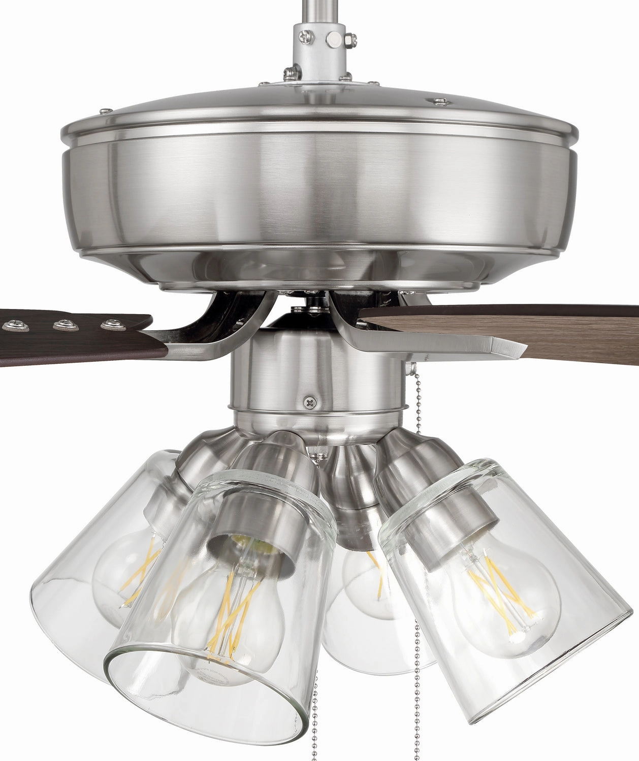 Craftmade Pro Plus 104 52" Pull Chain Clear Ceiling Fan with 4 Light LED Kit