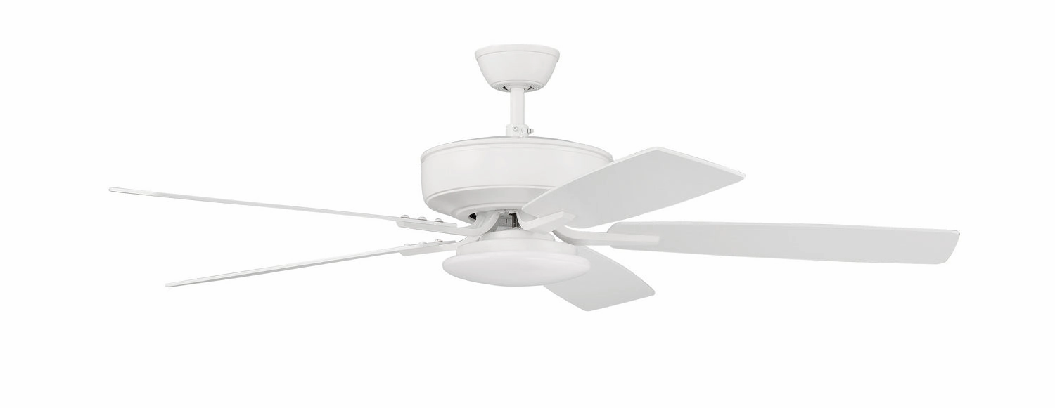 Craftmade Pro Plus 112 52" Ceiling Fan with Slim 18W LED Light and Wall Control