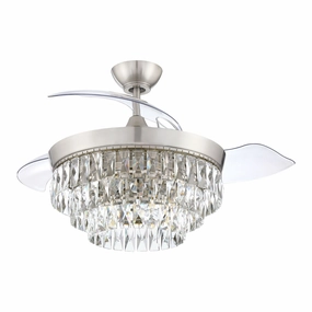 Craftmade Sofia| Indoor Ceiling Fan with 24W A19 & Remote/WiFi chandelier ceiling fans for elegant decor