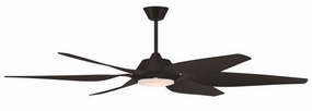 Craftmade Zoom 66" Indoor/Outdoor DC Ceiling Fan with 18W LED Light and Remote Ceiling fan with adjustable speed settings
