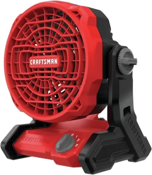 CRAFTSMAN 20V MAX* Cordless Fan, Tool Only (CMCE001B), Red Battery-powered portable fan