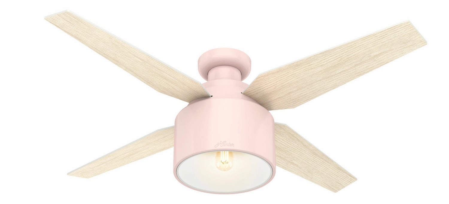 Cranbrook 52"Ceiling Fan Blush Pink hugger fans for rooms with low ceilings