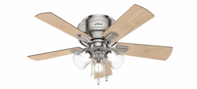 Crestfield 42"Ceiling Fan Brushed Nickel hugger fans for rooms with low ceilings
