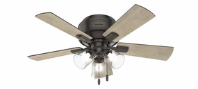 Crestfield 42"Ceiling Fan Noble Bronze hugger fans for rooms with low ceilings