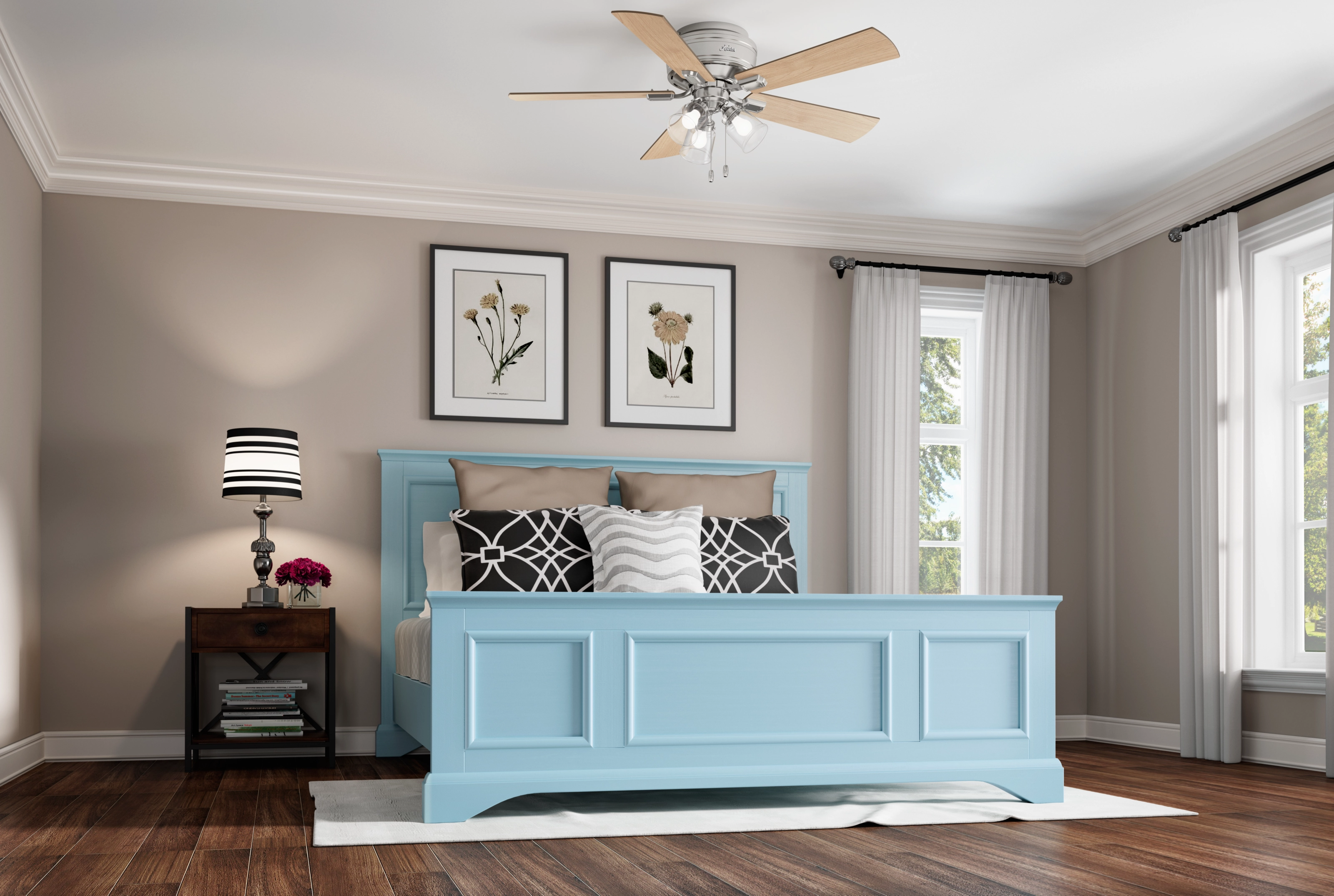 Crestfield 52"Ceiling Fan Brushed Nickel