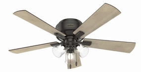 Crestfield 52"Ceiling Fan Noble Bronze hugger fans for rooms with low ceilings