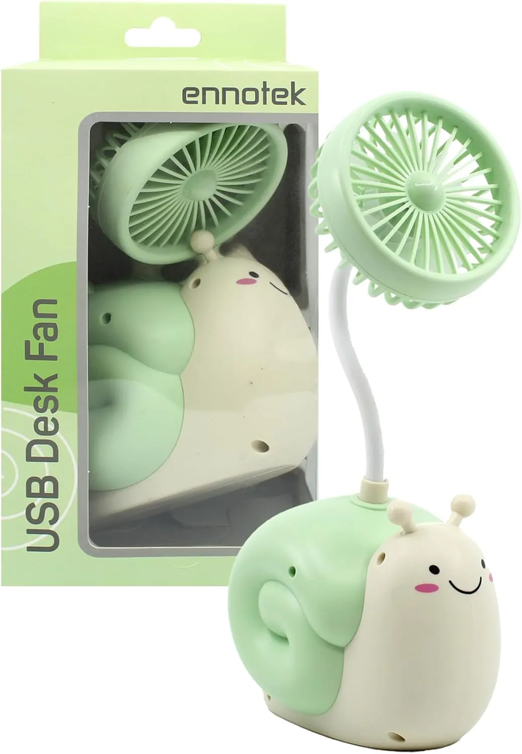 Cute Animal Table Top Yellow Fan USB-C, Fun Office Desk Accessories, Desk Fans Small Quiet Electric Plug In, Small Plug In Fan, Table Fans, Cubical Accessories for Work (Green) Octopus-shaped decorative fan