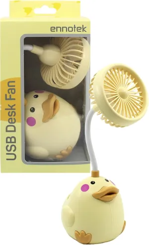 Cute Animal Table Top Yellow Fan USB-C, Fun Office Desk Accessories, Desk Fans Small Quiet Electric Plug In, Small Plug In Fan, Table Fans, Cubical Accessories for Work (Yellow) Octopus-shaped decorative fan