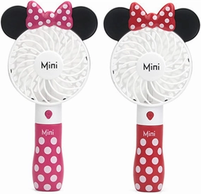 Cute Personal Mini Fan, Handheld & Portable USB Rechargeable 1 Speed USB Fans with Colorful LED Light Adjustable, for Indoor Or Outdoor Activities, Cute Mouse (Pink Rose) Solar-powered car fan for ventilation