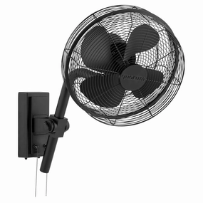 Cyprus 13" Wall Fan Matte Black compact portable fans for travel and camping