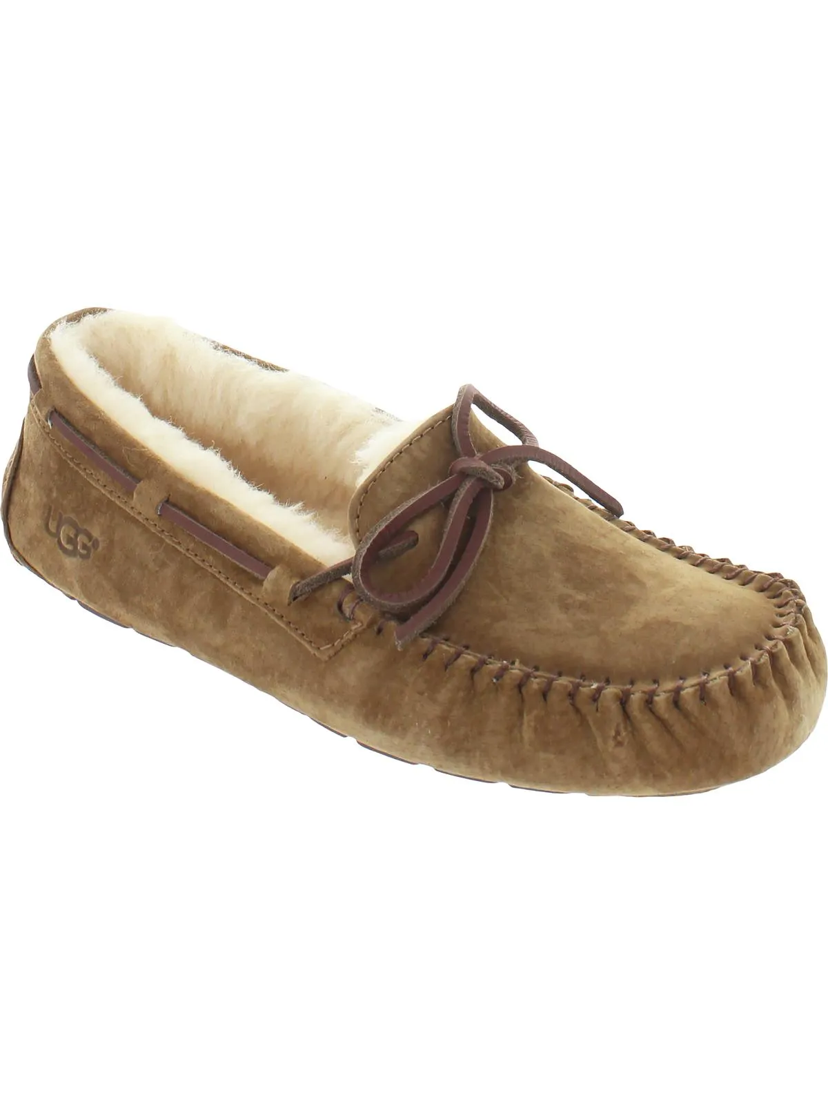 Dakota Womens Suede Sheepskin Lined Moccasin Slippers Hey Dude Shoes