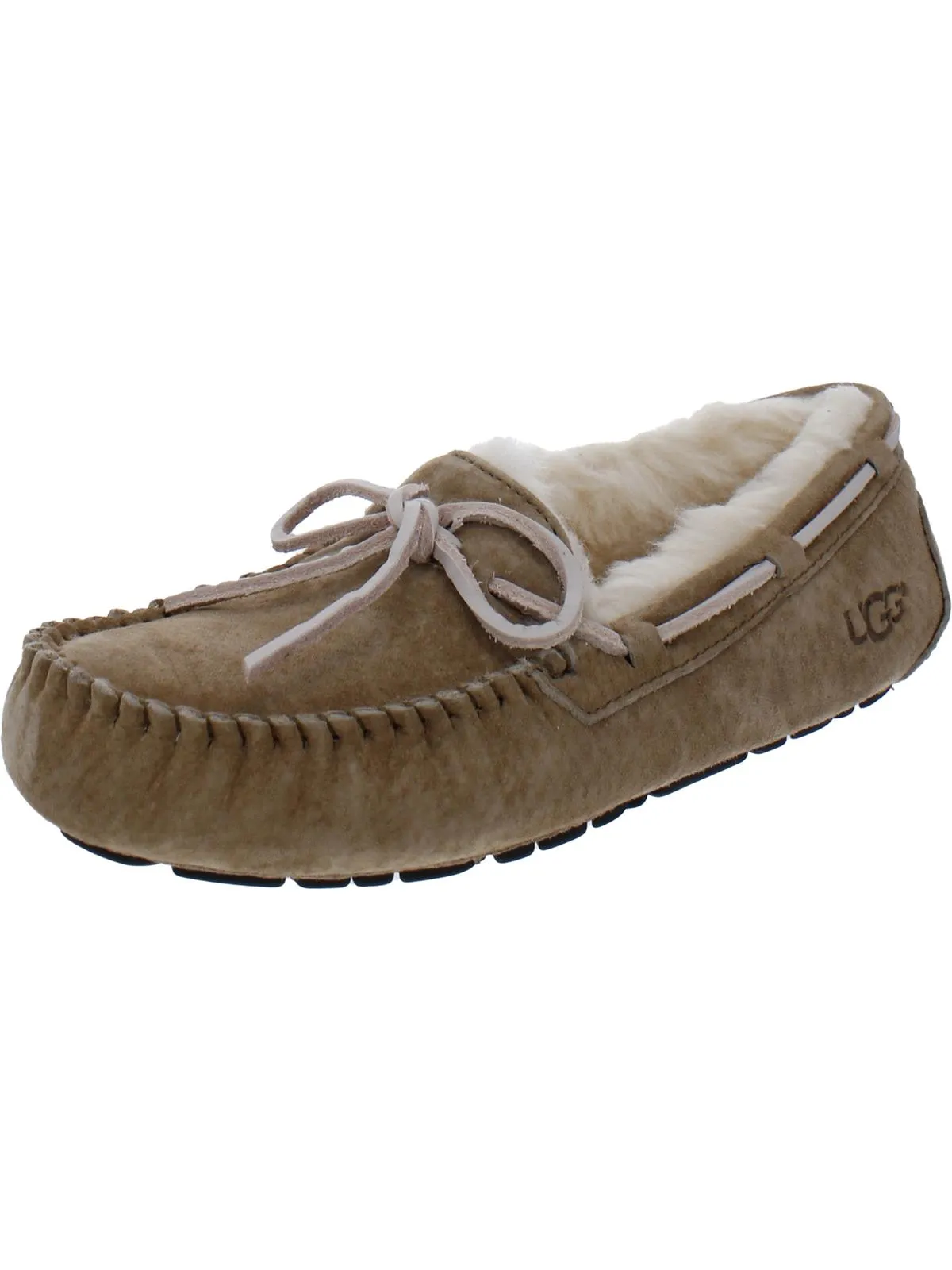 Dakota Womens Suede Sheepskin Lined Moccasin Slippers Hey Dude Shoes