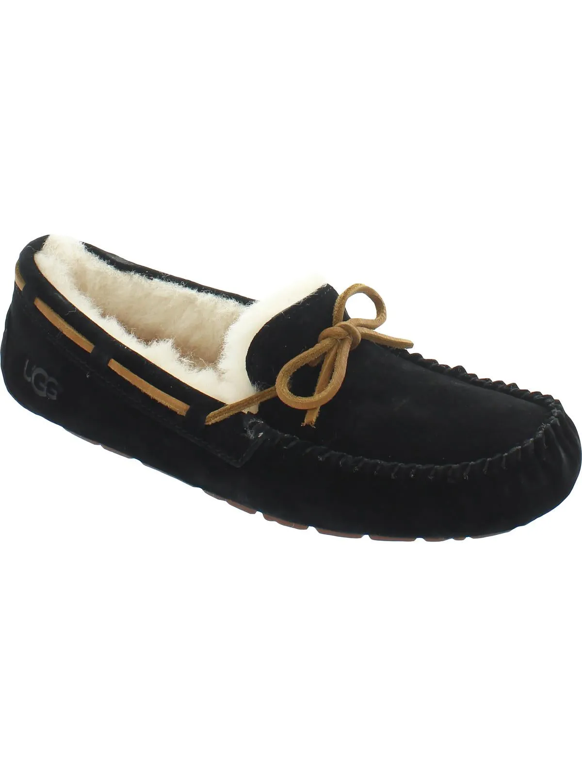 Dakota Womens Suede Sheepskin Lined Moccasin Slippers Hey Dude Shoes