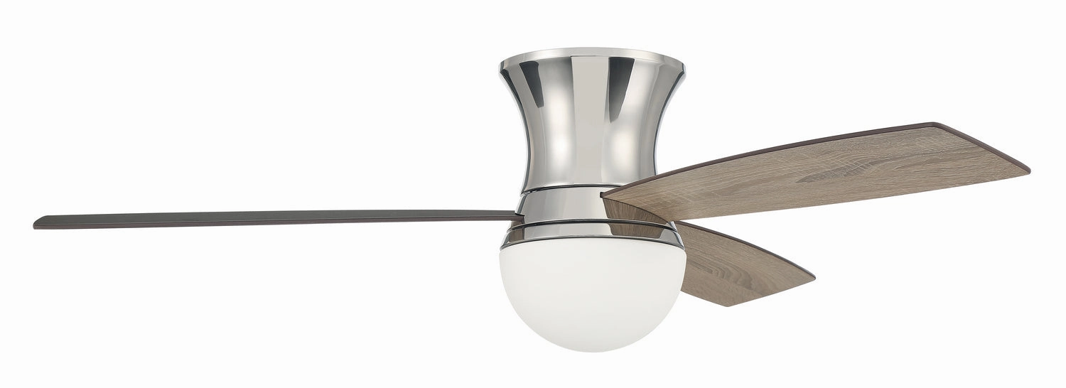 Daybreak 52"Ceiling Fan Polished Nickel space-saving huggers with modern style