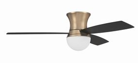 Daybreak 52"Ceiling Fan Satin Brass space-saving huggers with modern style