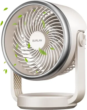 Desk Fan, 10 inch Air Circulator Quiet Operating Fan for Bedroom, 70ft Strong Airflow, Portable Fan Battery Operated Fan with USB, Personal Fan Rechargeable Fan for Office & Living Room & Outdoor USB desktop fan for workspace