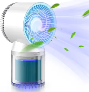 Desk Fan, 13 inch Quiet Table Fan, Whole Room Air Circulator Fan, Rechargeable Desk Fan, Cooling & Air Freshening, Ideal for Bedroom, Office, Livingroom Desktop fan with humidification feature