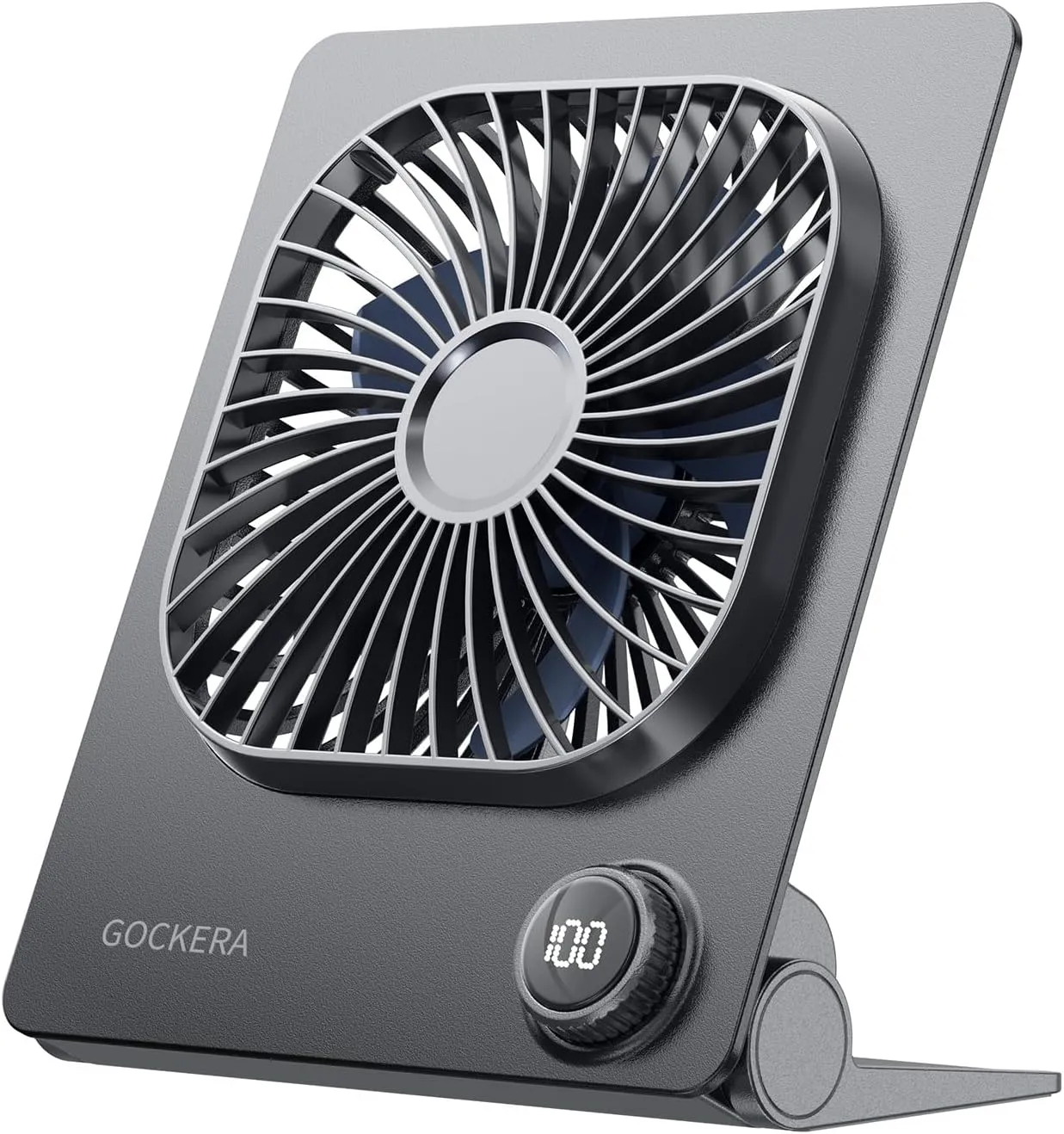 Desk Fan, 6.61''Ultra-thin 5000mAh Battery Powered Fan with Powerful Wind,100 Speeds Adjustable&Digital Display,Timer,Ultra-quiet Small Portable Fan for Bedroom,Office,Travel,Summer Essentials USB desktop fan for workspace