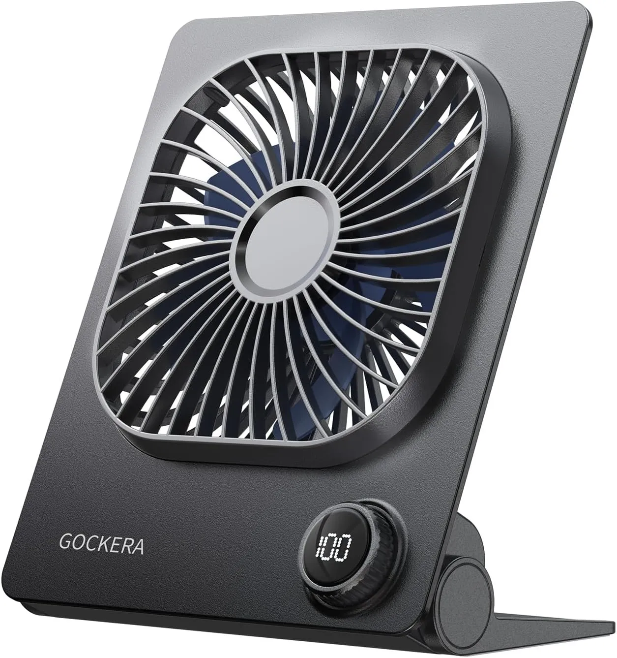 Desk Fan, 6.61''Ultra-thin 5000mAh Battery Powered Fan with Powerful Wind,100 Speeds Adjustable&Digital Display,Timer,Ultra-quiet Small Portable Fan for Bedroom,Office,Travel,Summer Essentials USB desktop fan for workspace