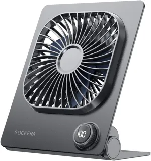 Desk Fan, 6.61''Ultra-thin 5000mAh Battery Powered Fan with Powerful Wind,100 Speeds Adjustable&Digital Display,Timer,Ultra-quiet Small Portable Fan for Bedroom,Office,Travel,Summer Essentials USB desktop fan for workspace