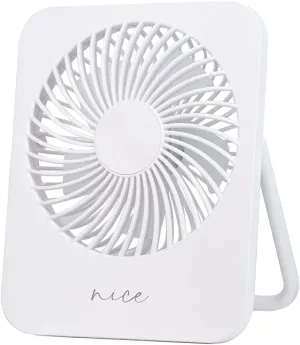 Desk Fan Battery Operated Portable Fan,2000mAh USB Rechargeable Fan, 4 Speeds Adjustable 180Tilt Ultra-thin Mini Personal Fan For Home,Desktop,Camping,Travel (White) Solar-powered car fan for ventilation
