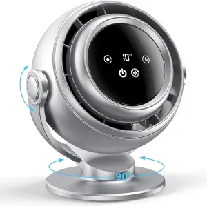 Desk Fan for Bedroom, 90Oscillating Fan with 6000mAh Rechargeable, 10 Speeds 4H Timer 270Tilt Adjustment, 28dB Ultra-Quiet Portable Personal Table Fans, Gifts for Women Men Home Office Summer Desktop fan with humidification feature