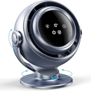 Desk Fan for Bedroom, 90Oscillating Fan with 6000mAh Rechargeable, 10 Speeds 4H Timer 270Tilt Adjustment, 28dB Ultra-Quiet Portable Personal Table Fans, Gifts for Women Men Home Office Summer Desktop fan with humidification feature