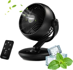 Desk Fan for Bedroom with Remote - 12" Ultra Quiet Table Fan,3 Modes,8 Speeds,9-Hour Timer,High-Velocity Cooling for Home & Office, Auto Oscillation Fan & Energy-Saving Desktop fan with humidification feature