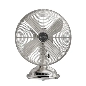 Desk Fan in Brushed Nickel portable table and wall fans for home use