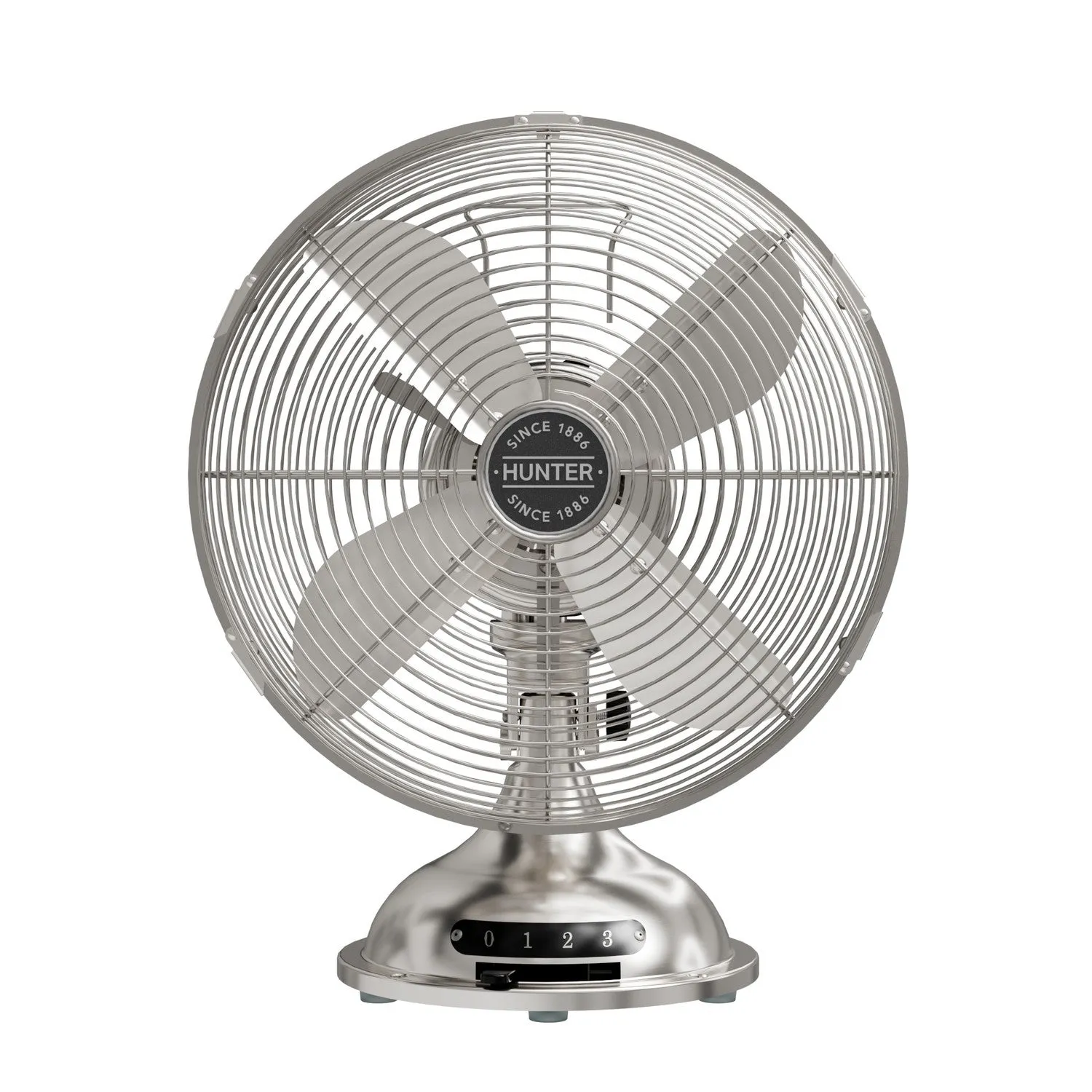 Desk Fan in Brushed Nickel portable table and wall fans for home use