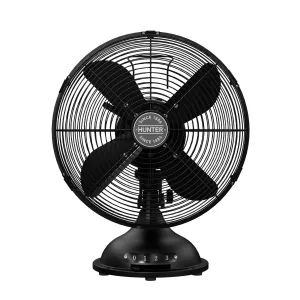 Desk Fan in Matte Black portable table and wall fans for home use