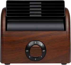 Desk Fan Personal Quiet Powerful Small Table Fans Retro Bladeless Fans for Home Office Bedroom Bedside with 3 Speeds USB desktop fan for workspace