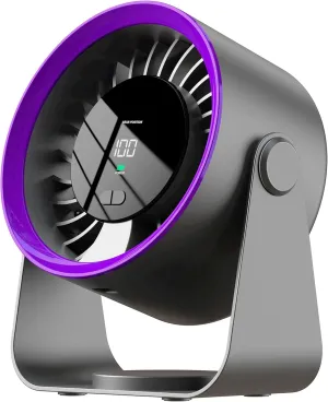 Desk Fan, Table Fan for Cooling,Digital Display and Adjustable Tilt,Quiet Portable and Wall-Mount Desktop Fan for Bedroom,Travel,Camping,Office,Outdoor Dark Grey USB desktop fan for workspace