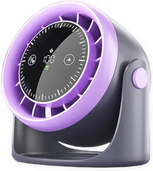 Desktop Circulating Fan with 100 Speeds, Whisper-Quiet Brushless Motor, USB-C Fast Charging & 10 Hr Runtime Desk Fan Table Fan for Office, Kitchen & Bedroom Cooling USB desktop fan for workspace
