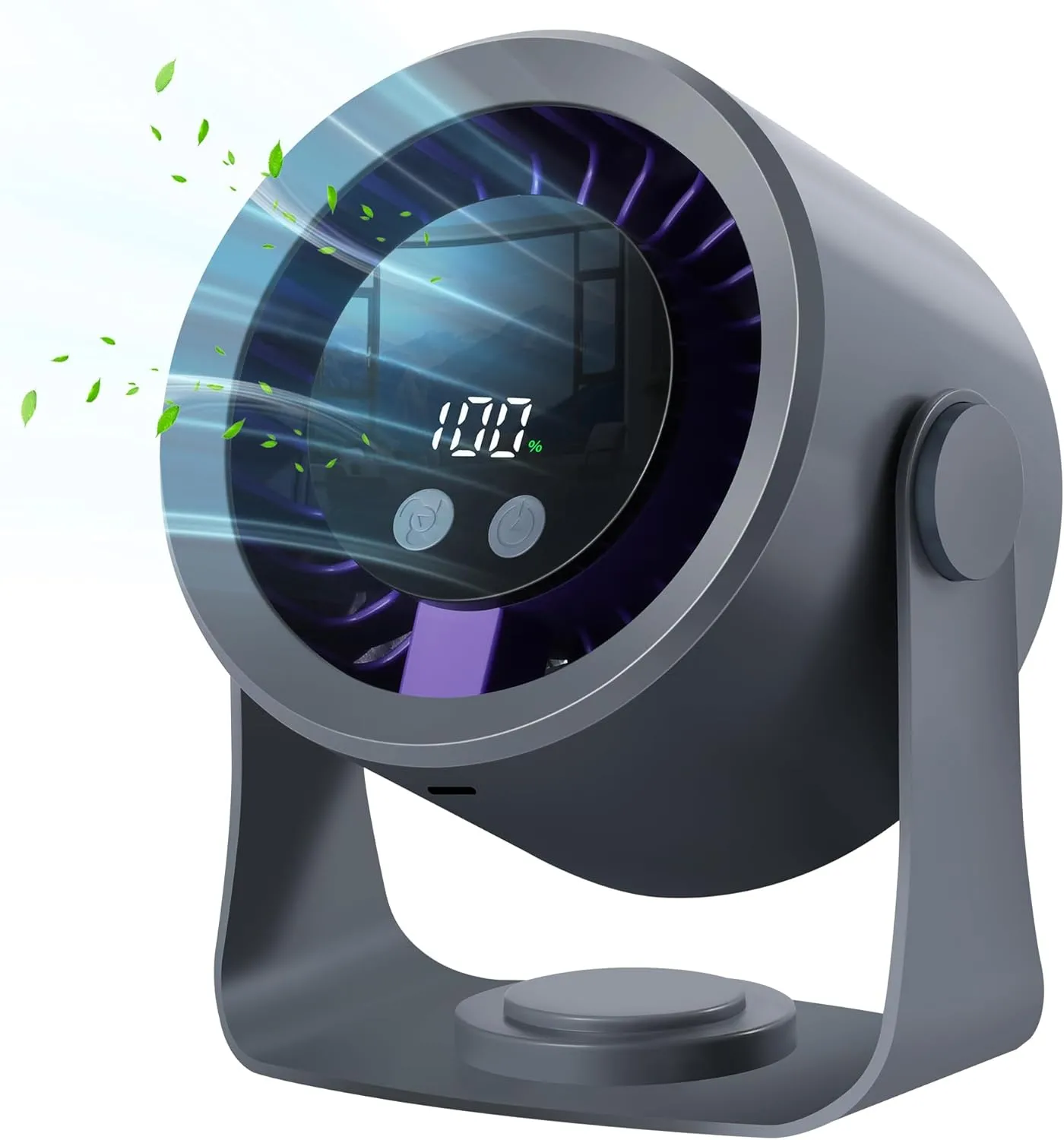 Desktop Circulation Fan,360 Rotation&1-120Speeds,Rechargeable Small Fans for Bedroom with 4000mAh Battery,Portable Cordless Fan for Home,Office,Travel,Kitchen,Camping USB desktop fan for workspace