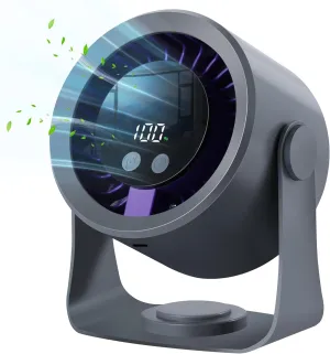 Desktop Circulation Fan,360 Rotation&1-120Speeds,Rechargeable Small Fans for Bedroom with 4000mAh Battery,Portable Cordless Fan for Home,Office,Travel,Kitchen,Camping USB desktop fan for workspace