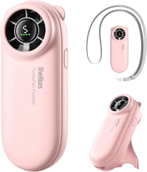 Diveblues TurboBear Portable Handheld Turbo Fan, 5 Gear Wind, Travel Essentials, Small Hand Held Fan Rechargeable, Mini Personal Fans Cooling, Battery Powered, Pocket Cute Gifts Women Octopus-shaped decorative fan