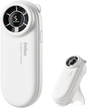 Diveblues TurboBear Portable Handheld Turbo Fan, 5 Gear Wind, Travel Essentials, Small Hand Held Fan Rechargeable, Mini Personal Fans Cooling, Battery Powered, Pocket Cute Gifts Women Octopus-shaped decorative fan