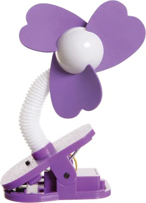Dreambaby Stroller Fan - Purple/White Fan with safety blade design