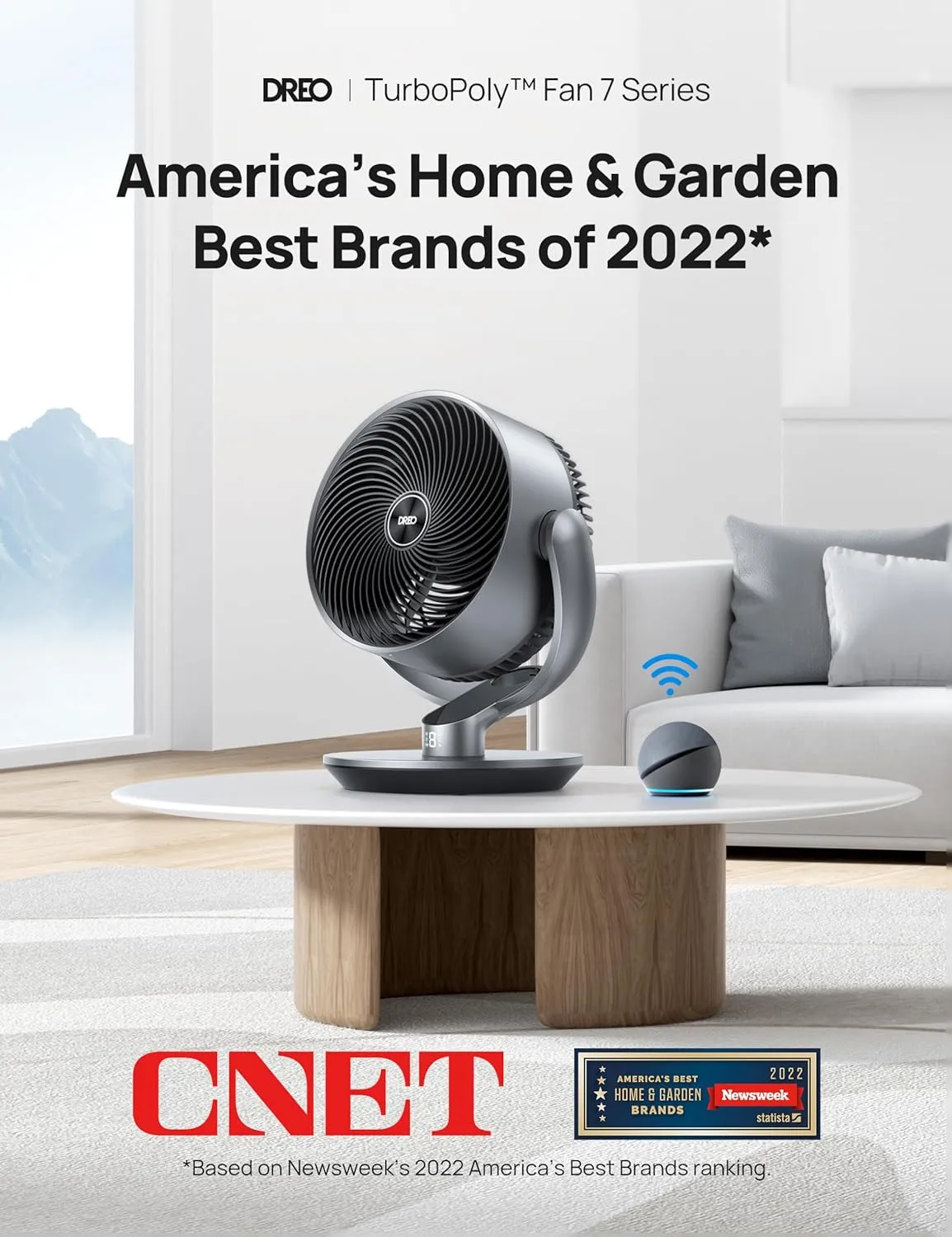 Dreo 16 Inch 25dB Quiet Smart Fans for Bedroom, DC Room Fan with Remote, 120 120 Oscillating Fan, 6 Modes, 9 Speeds, 12H Timer,Works Alexa/Google/WiFi/Voice Control, Silver, Oversize (DR-HAF004S)