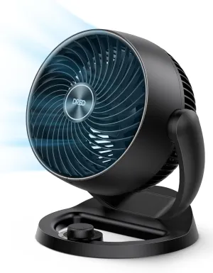Dreo Fan for Bedroom, 12 Inches, 70ft Powerful Airflow, 28db Quiet Table Air Circulator Fans for Whole Room, 120 Adjustable Tilt, 3 Speeds, Desktop Fan for Home, Office, Kitchen 360-degree rotating fan for home use